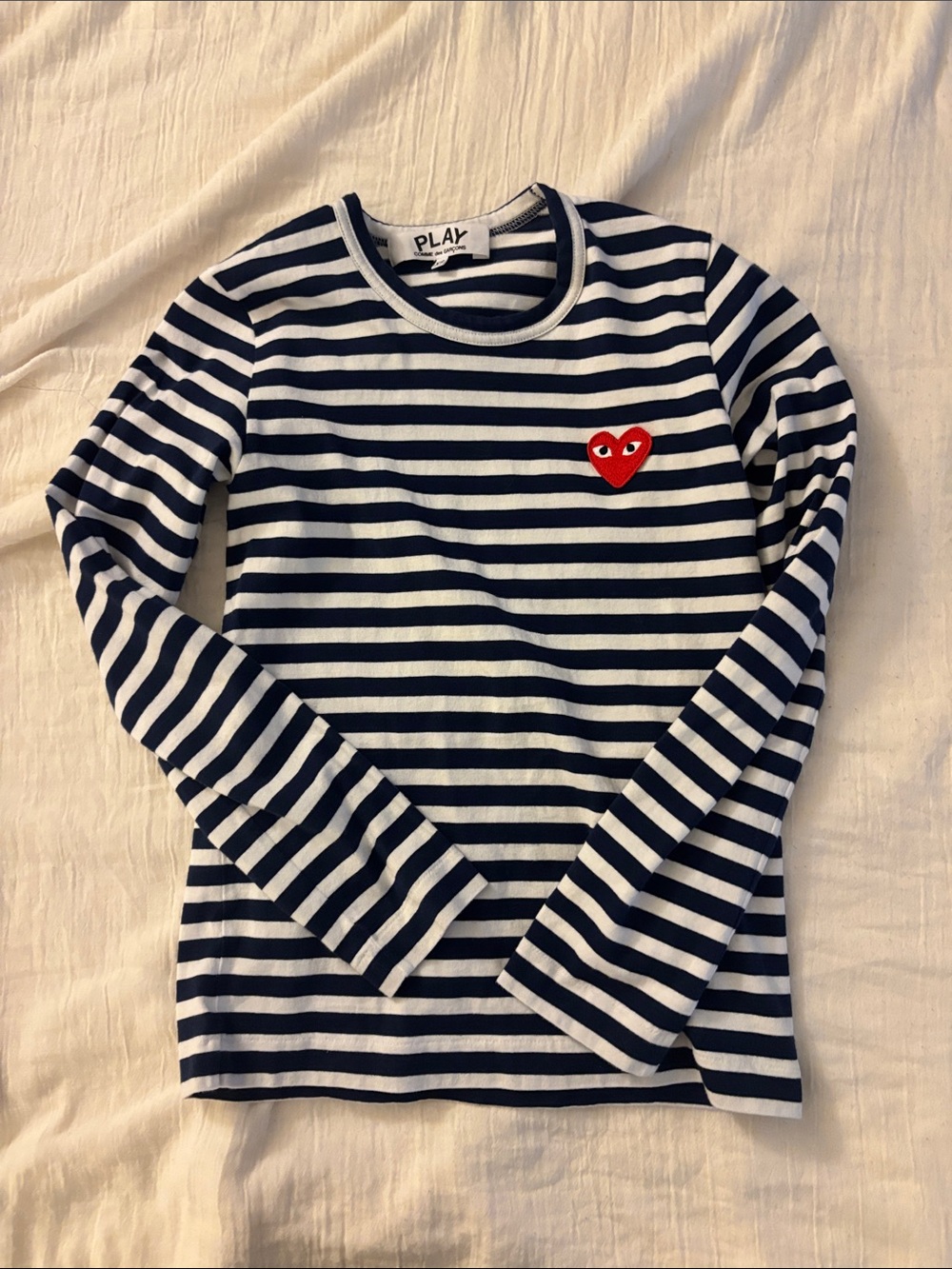 Comme des Garçons Play striped long sleeve tee